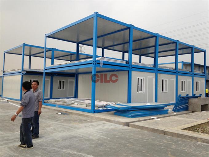 20ft Steel Frame Mobile Container House Prefab Movable For Hotel Labor Camp