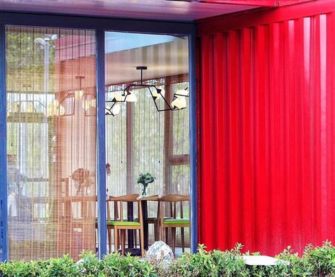 40ft Red Luxury Villa Modular Shipping Container House