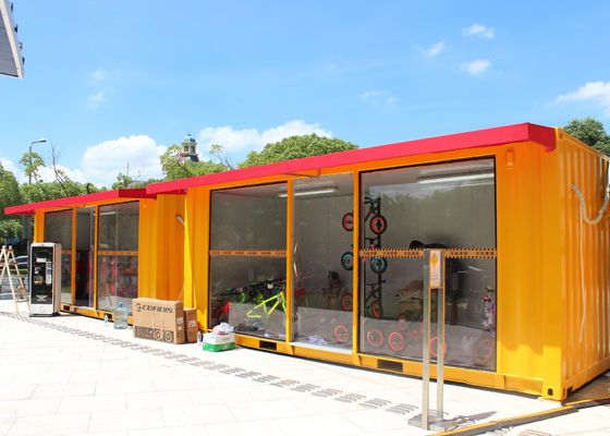 Orange 20gp Prefabricated Modern Container House Exhibition