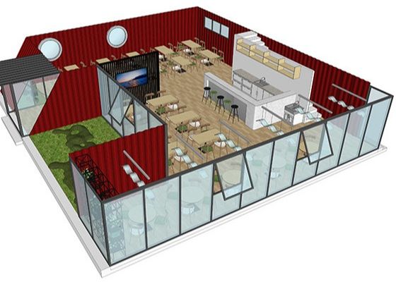 20 Ft Living Room Home Modular Shipping Container House