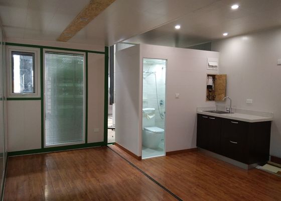 Used 20ft Expandable Shipping Container House Green Special Glass