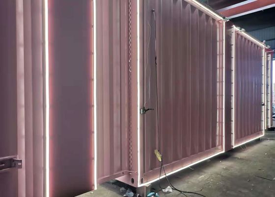 Pink Shell Prefab Shipping Container House Thermal Insulation