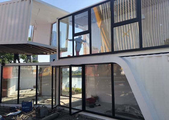 Tempered Glass Window 20ft Prefabricated Container Fast Construction