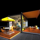 Coffee Shop Prefabricated Container House 20GP Luxury Modern Style