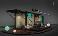 20HC Expandable Shipping Container House Prefabricated Commercial Coffee Shop