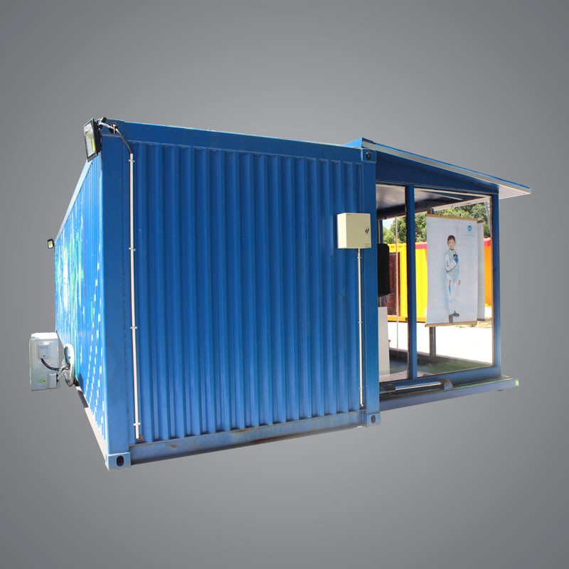 40 HC Single Side Expansion Fencing  Coffee Shop Container With Sandwich Panel