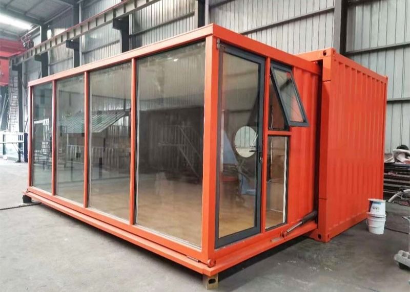 20 HC Orange Modern Style Expandable Shipping Container House