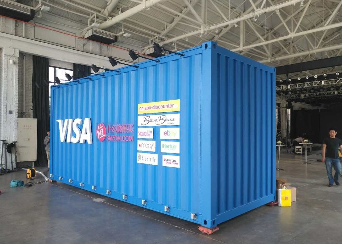 Toughened Glass Prefabricated 20gp Shipping Container Exhibition