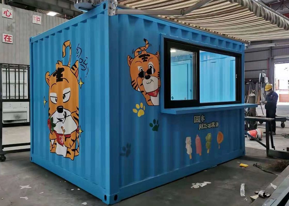 Canteen 10ft Prefabricated Container House For Exhibition